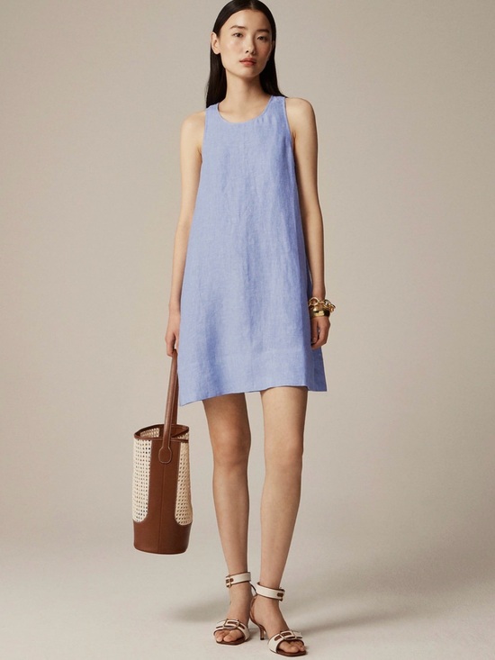 J. Crew Dresses & Skirts - J Crew Maxine Button-Back Dress in Linen French Blue
